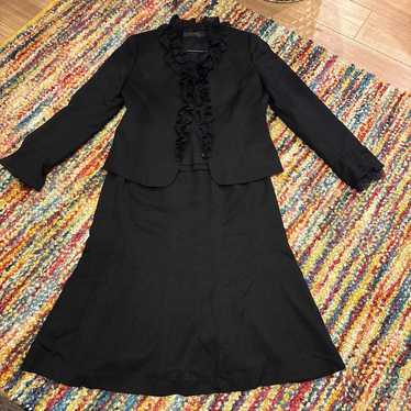 Lelian Black Frill Suit for Women - image 1