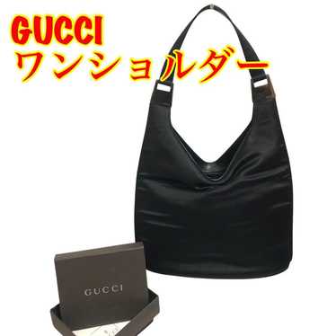 【Bargain】GUCCI Shoulder Bag Black Nylon