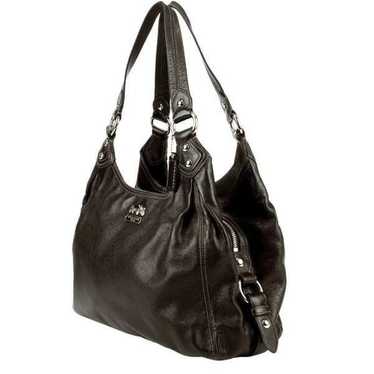 Coach Handbag Maggie orders Madison Plum 14436 Berry Purple Pearlized Leather Hobo Bag