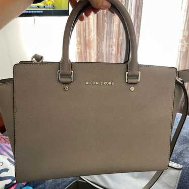 Michael Kors Gray Handbag Purse - image 1