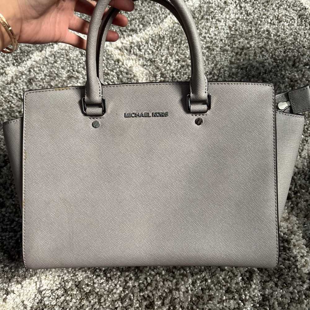 Michael Kors Gray Handbag Purse - image 2