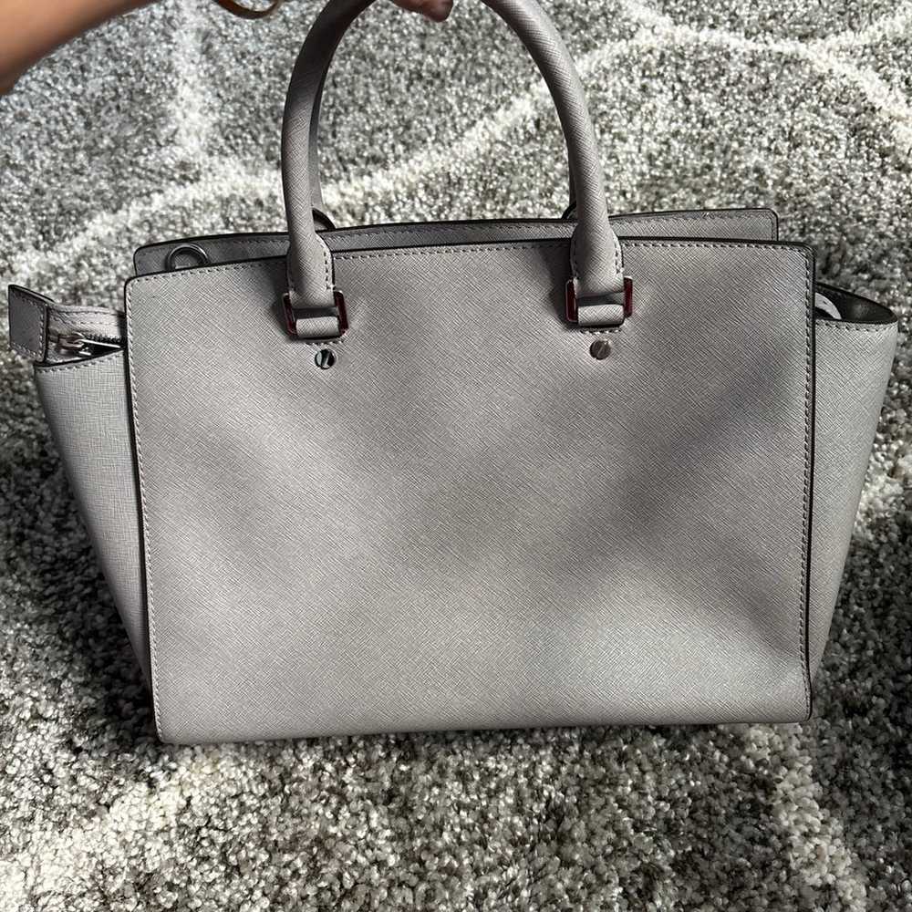 Michael Kors Gray Handbag Purse - image 3