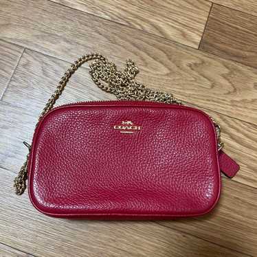 Coach Shoulder Bag in Red.