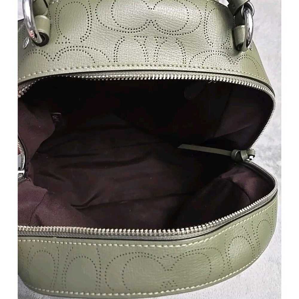 Coach Perforated Signature Jordyn Backpack Olive … - image 12