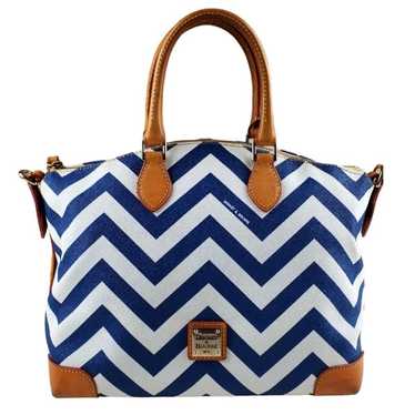 DOONEY & BOURKE Blue and White Chevron Pattern Sat