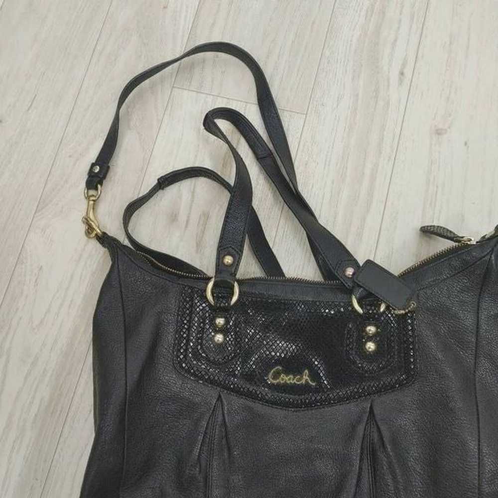 Coach Ashley 2 Way Tote Purse Shoulder Bag Black … - image 10