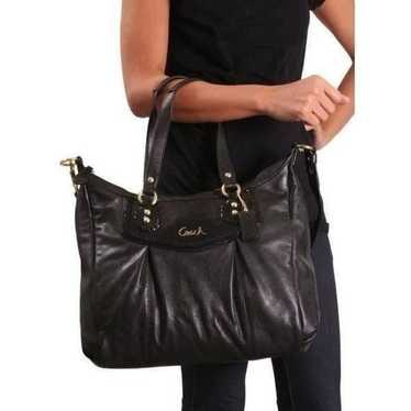 Coach Ashley 2 Way Tote Purse Shoulder Bag Black … - image 1