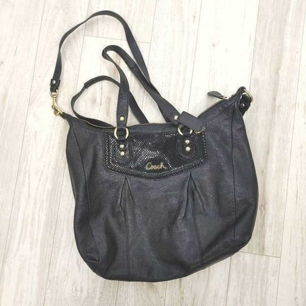 Coach Ashley 2 Way Tote Purse Shoulder Bag Black … - image 2