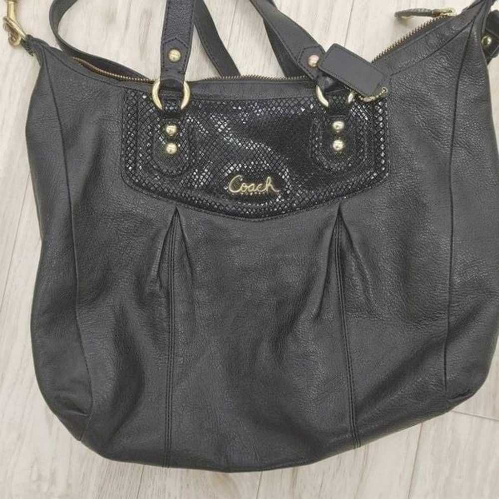 Coach Ashley 2 Way Tote Purse Shoulder Bag Black … - image 3