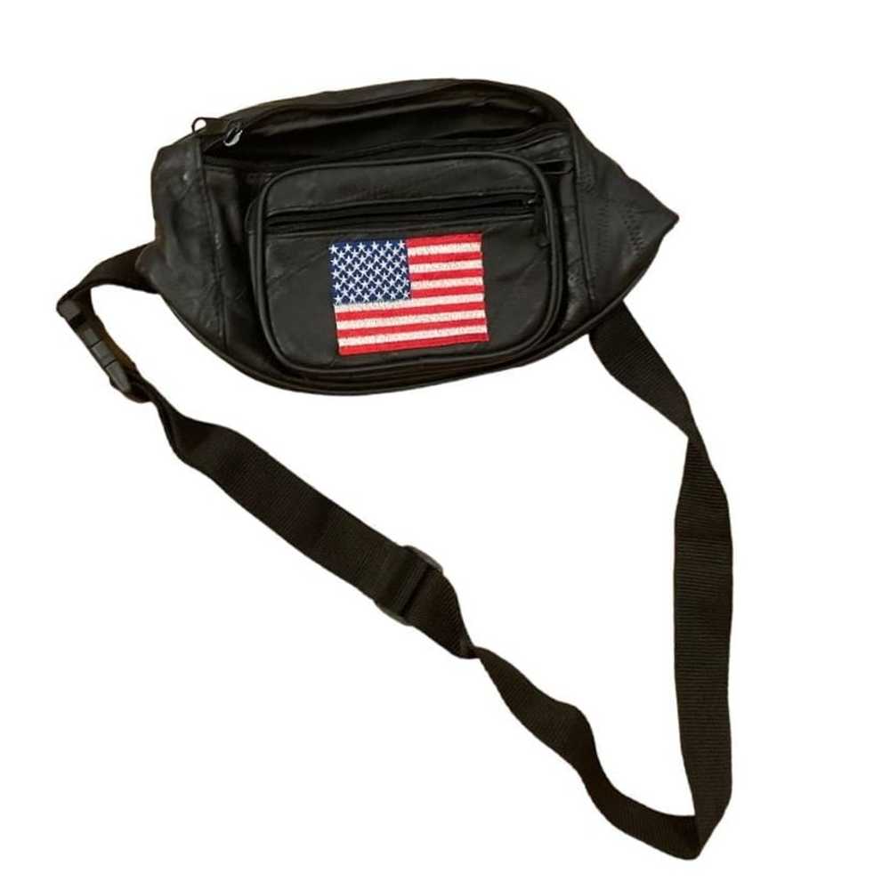 Vintage black American Flag Fanny pack - image 1