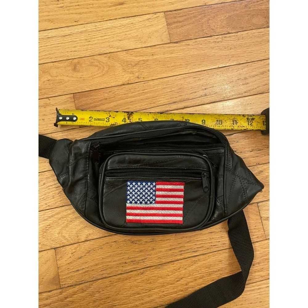 Vintage black American Flag Fanny pack - image 6