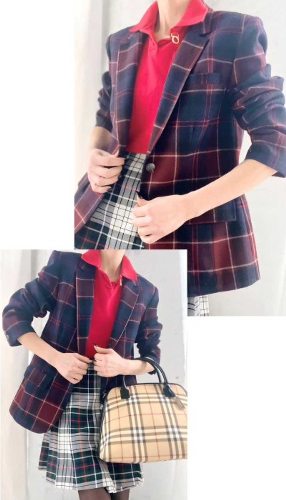 wool Pendleton plaid blazer - image 2