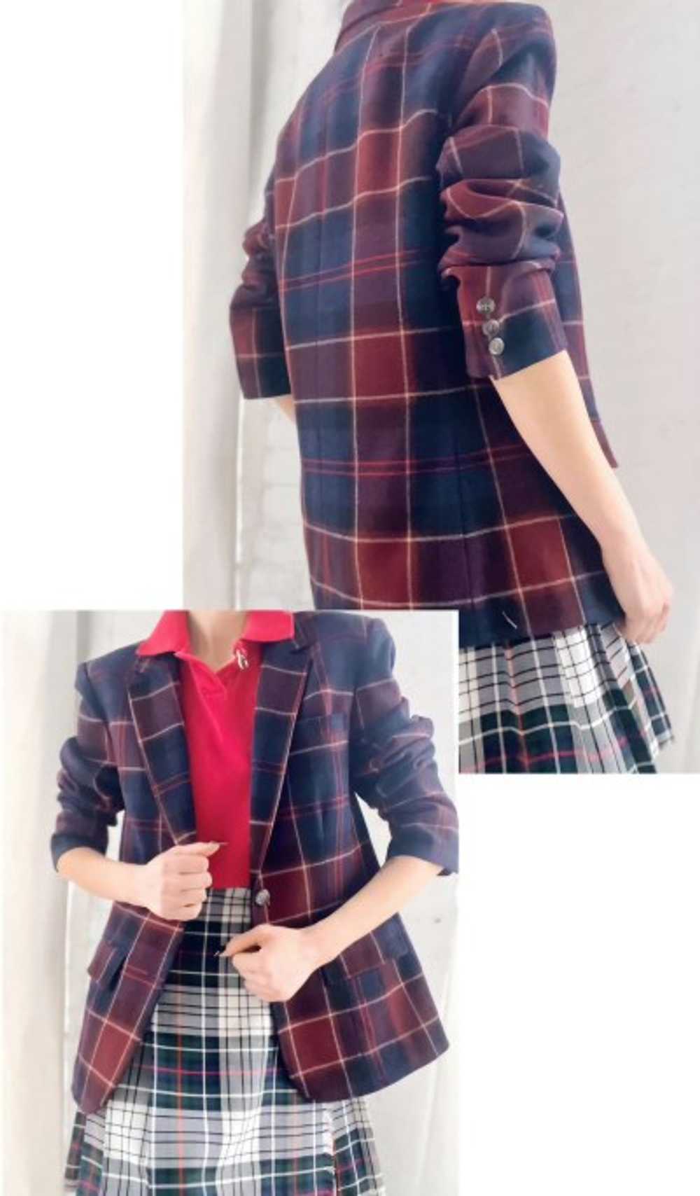 wool Pendleton plaid blazer - image 3