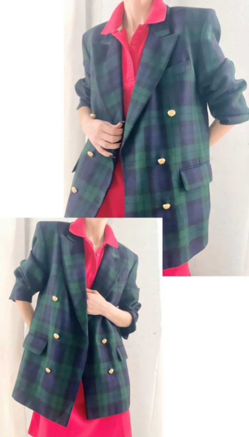 the perfect tartan plaid blazer - image 2