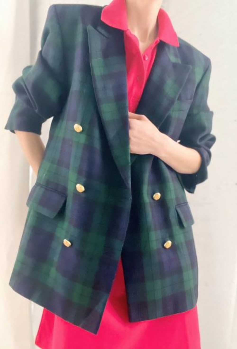 the perfect tartan plaid blazer - image 4