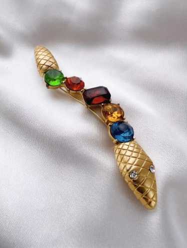 snake gem brooch