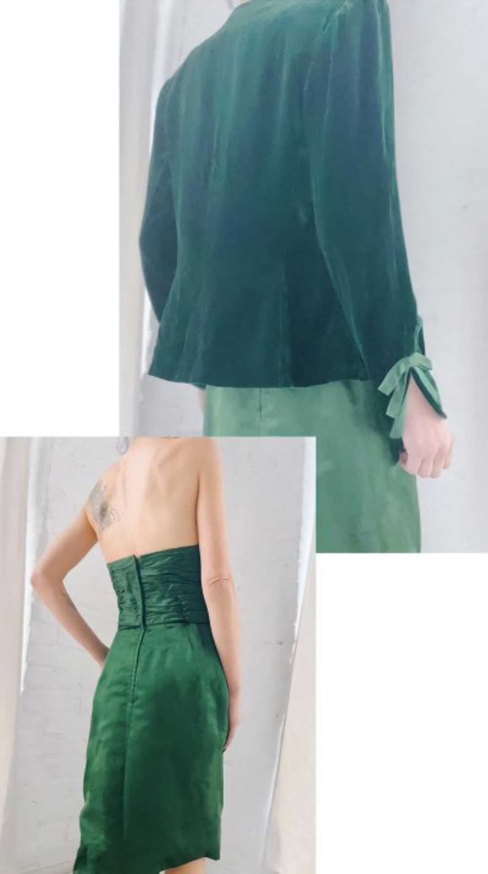 silk Neiman Marcus emerald dress - image 2