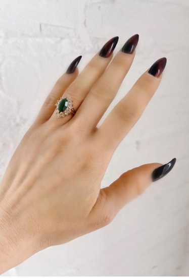 18k gold plated emerald city ring