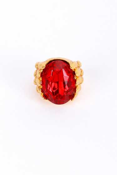 OSCAR DE LA RENTA Ruby Red Monarch Cocktail Ring