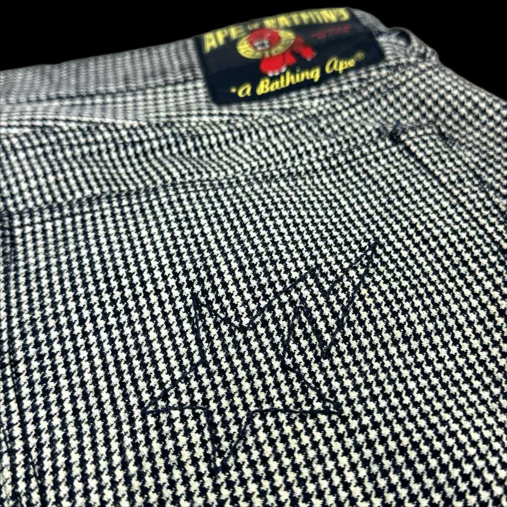 Bape 2000s bape houndstooth pants sta logo nigo r… - image 4