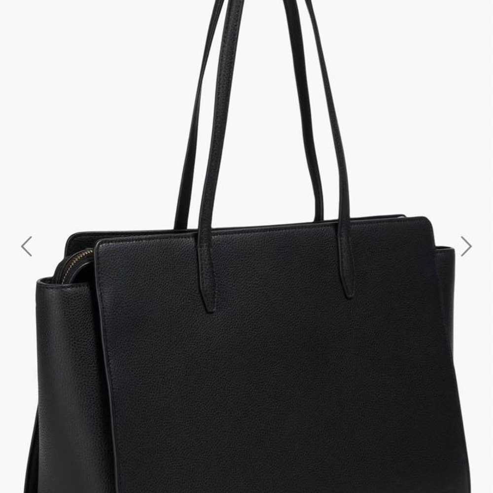 A4 TORY BURCH Robinson Pebbled Tote Black - image 2