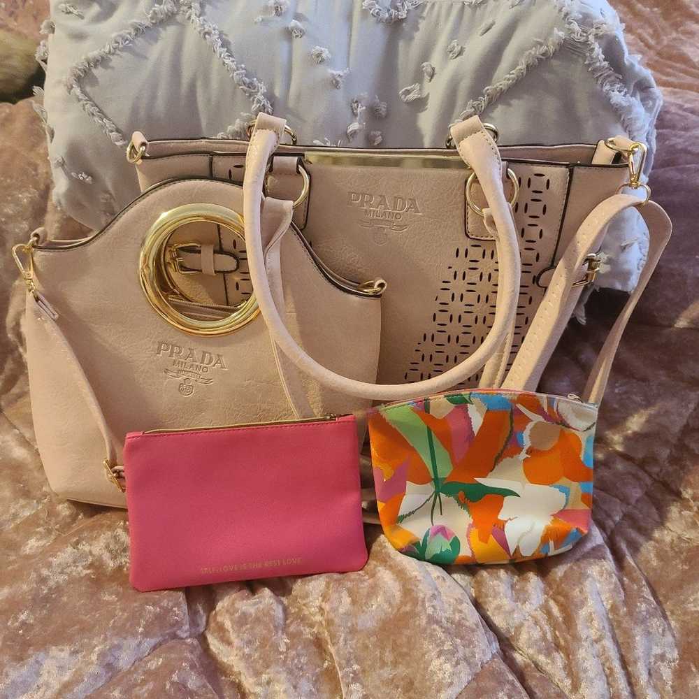 2 cute pink handbags - image 1