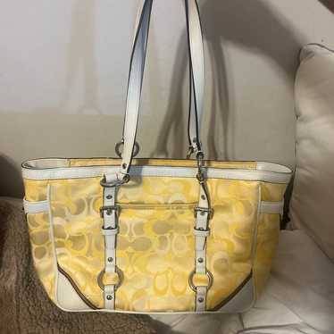 Coach yellow m size purse - image 1