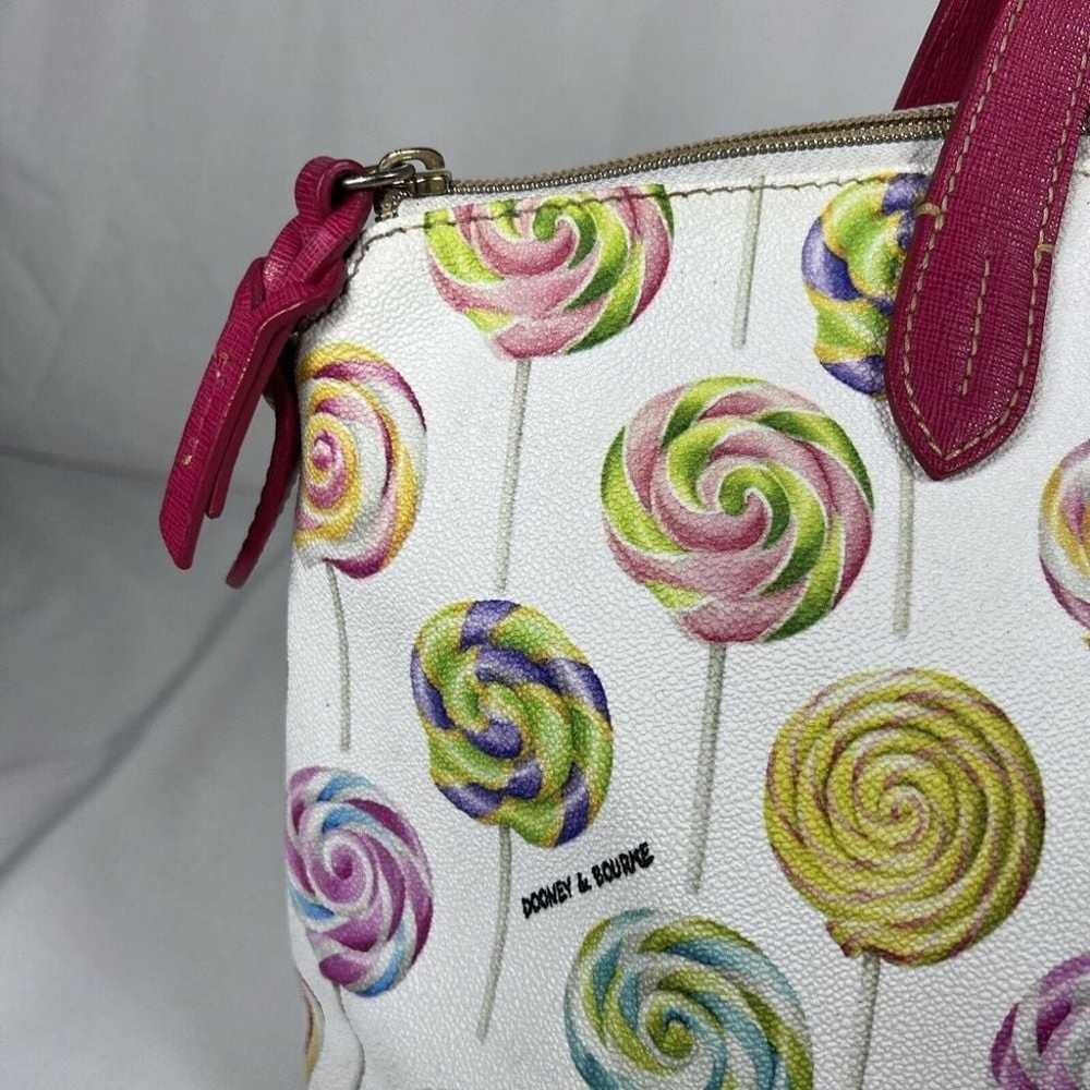 Dooney & Bourke White Lollipop Pattern Satchel Pu… - image 3