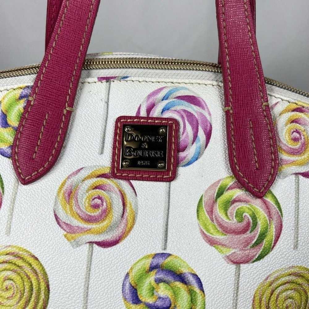 Dooney & Bourke White Lollipop Pattern Satchel Pu… - image 6