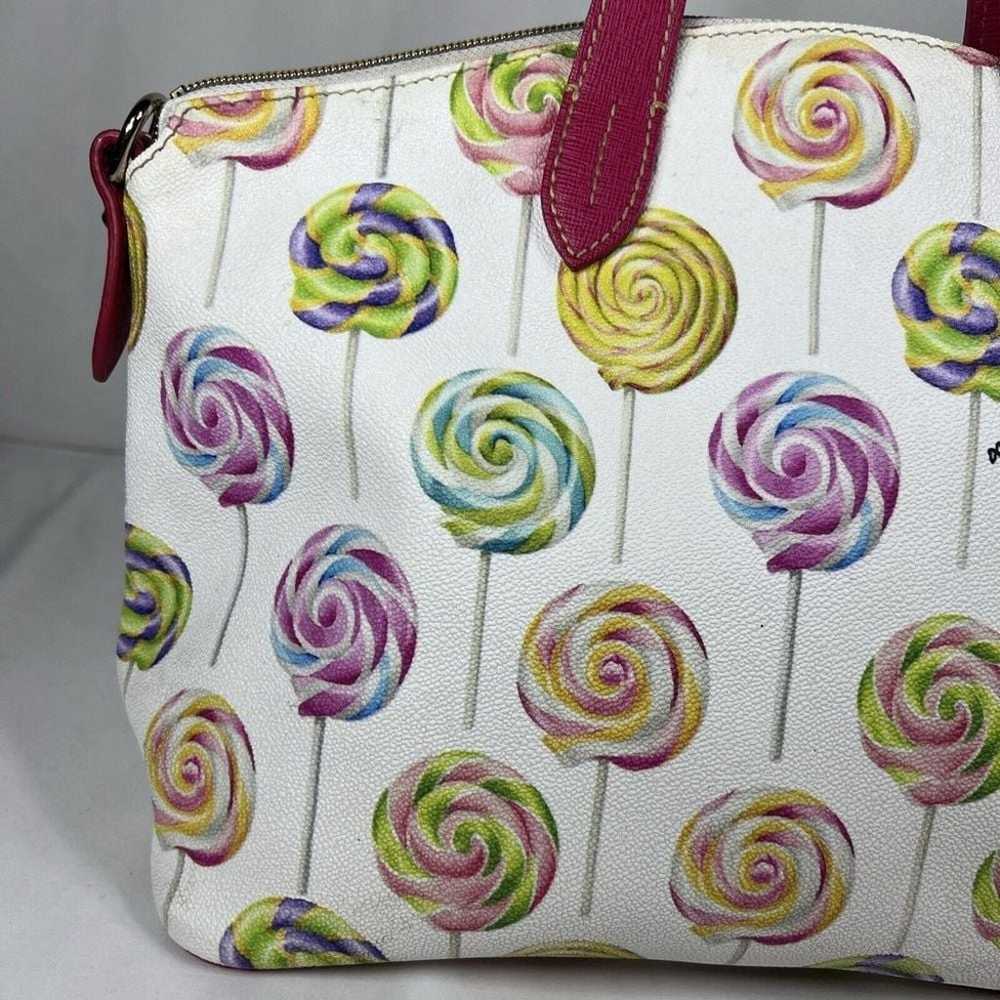 Dooney & Bourke White Lollipop Pattern Satchel Pu… - image 9