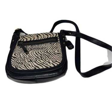 Vintage Fossil zebra striped crossbody bag. - image 1