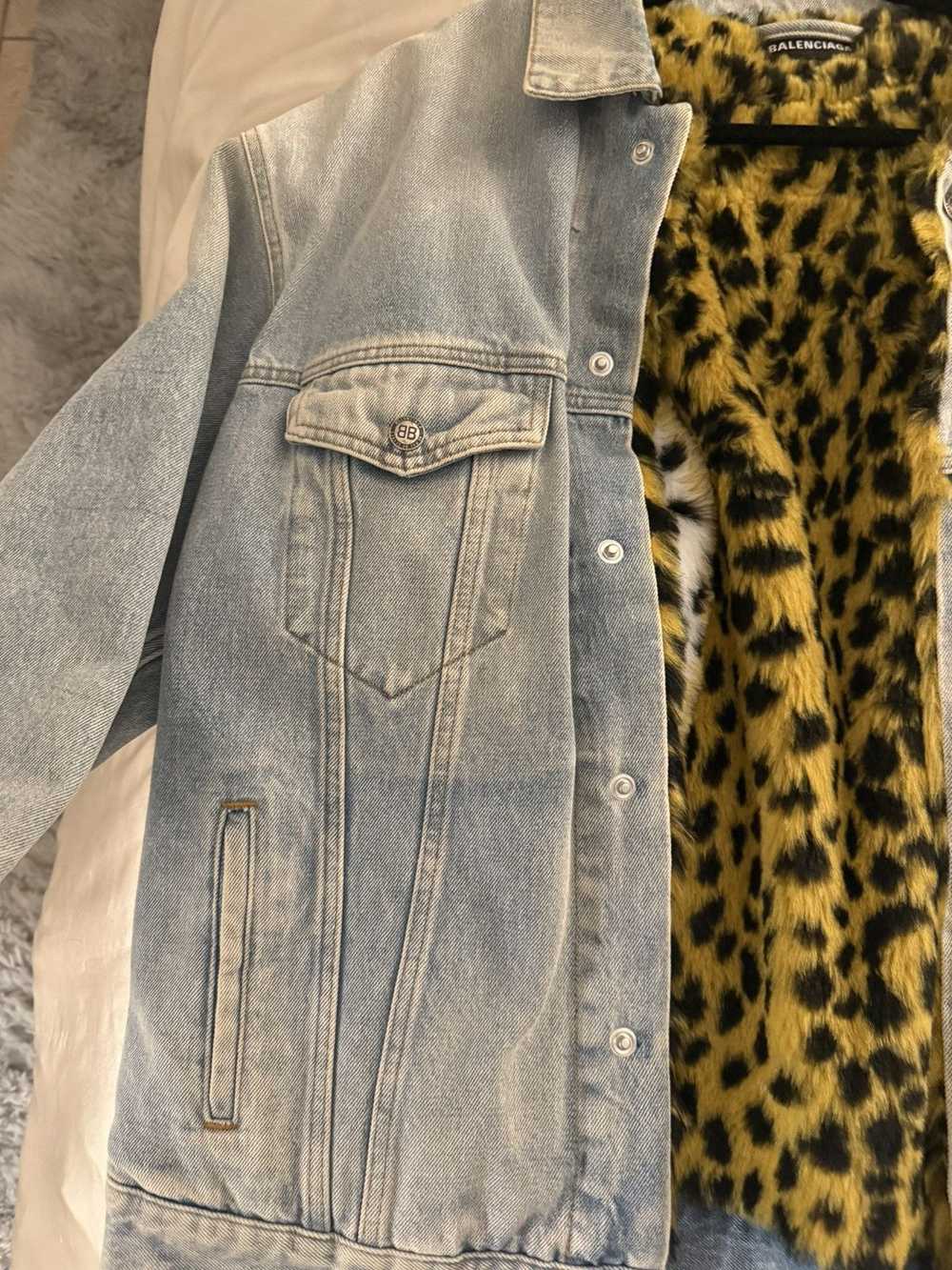 Balenciaga Balenciaga Leopard Jean Jacket - image 4