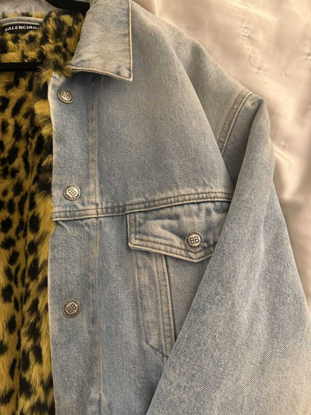 Balenciaga Balenciaga Leopard Jean Jacket - image 5