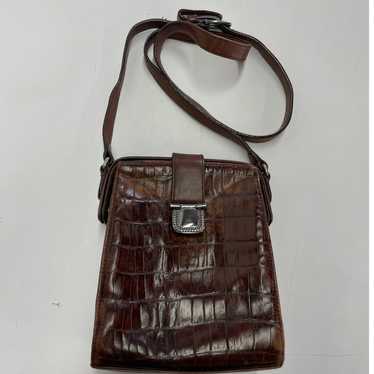 Fossil Purse Womens Brown Crocodile Embossed Leat… - image 1