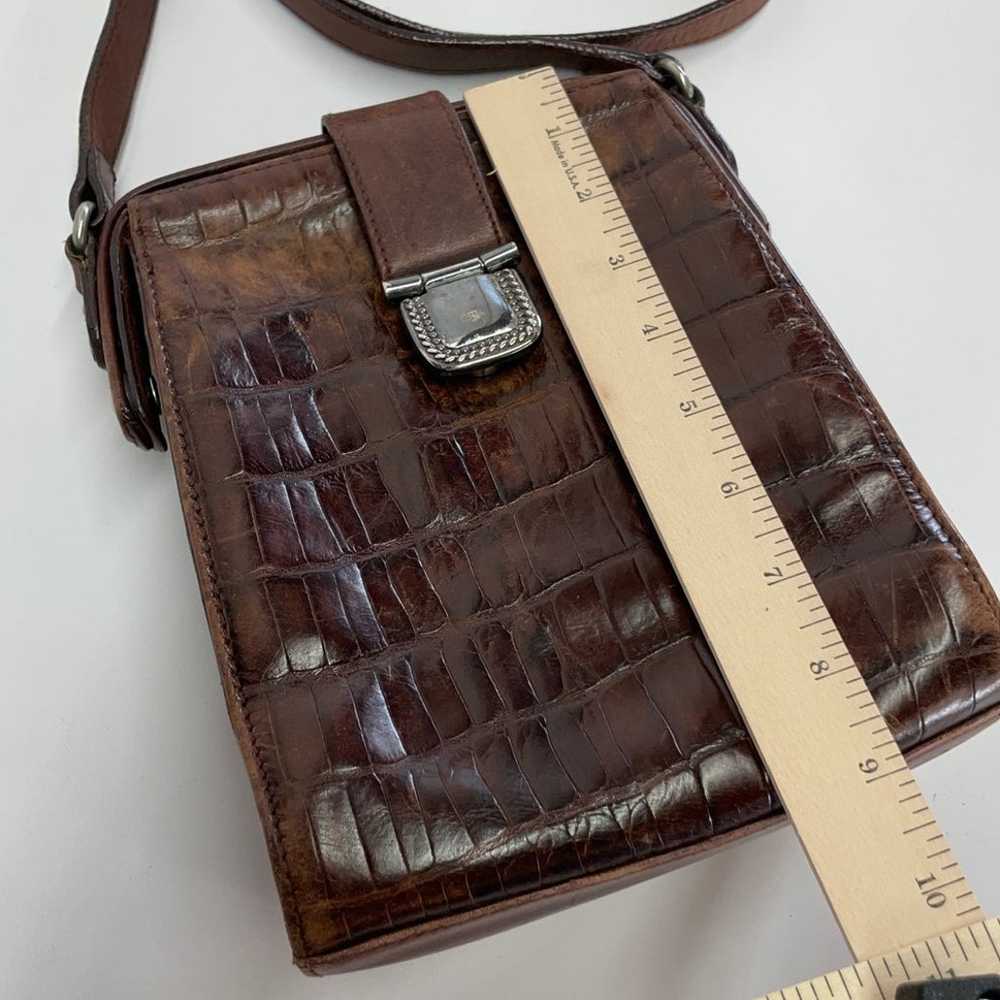 Fossil Purse Womens Brown Crocodile Embossed Leat… - image 6