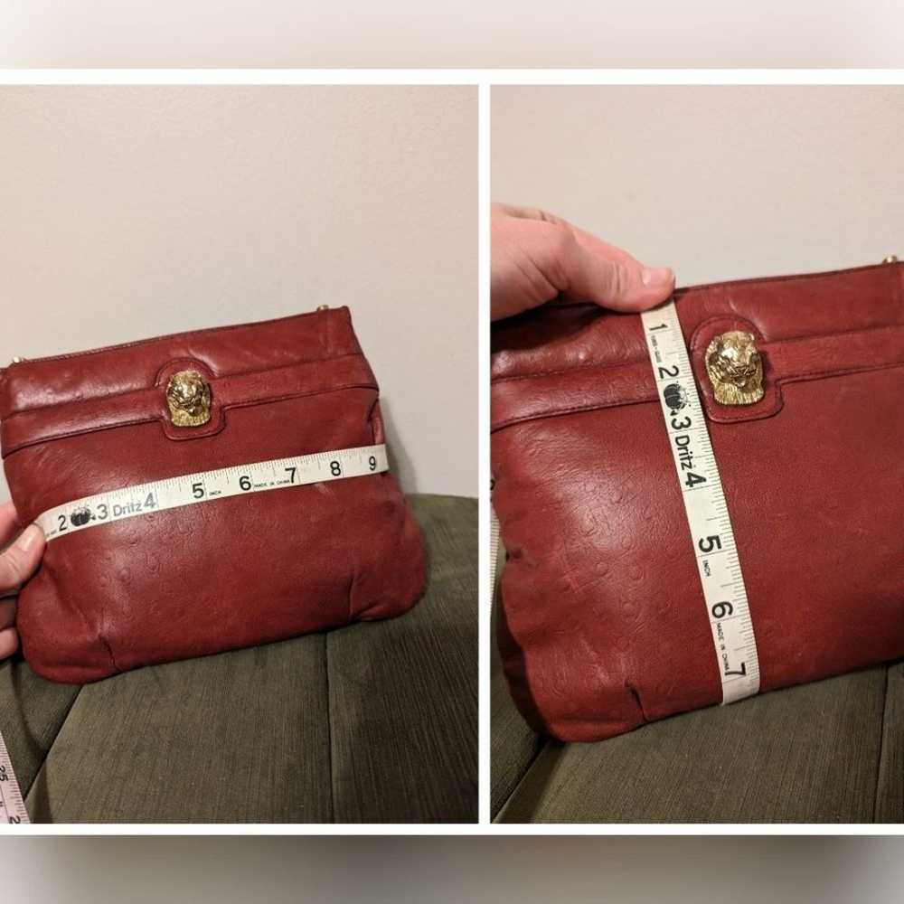 Vintage Ruth Saltz Shoulder Bag Retro 80s Burgund… - image 12