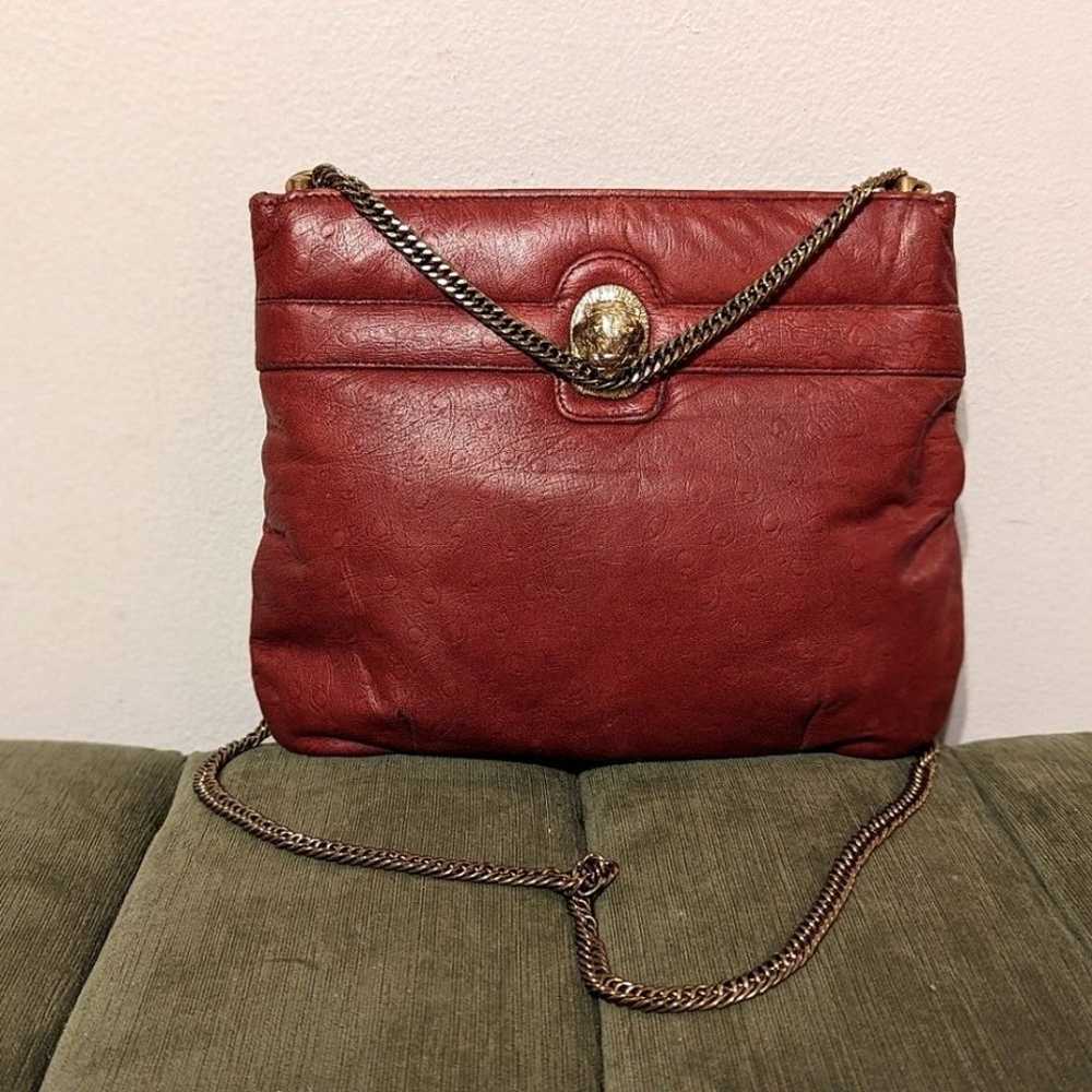 Vintage Ruth Saltz Shoulder Bag Retro 80s Burgund… - image 1