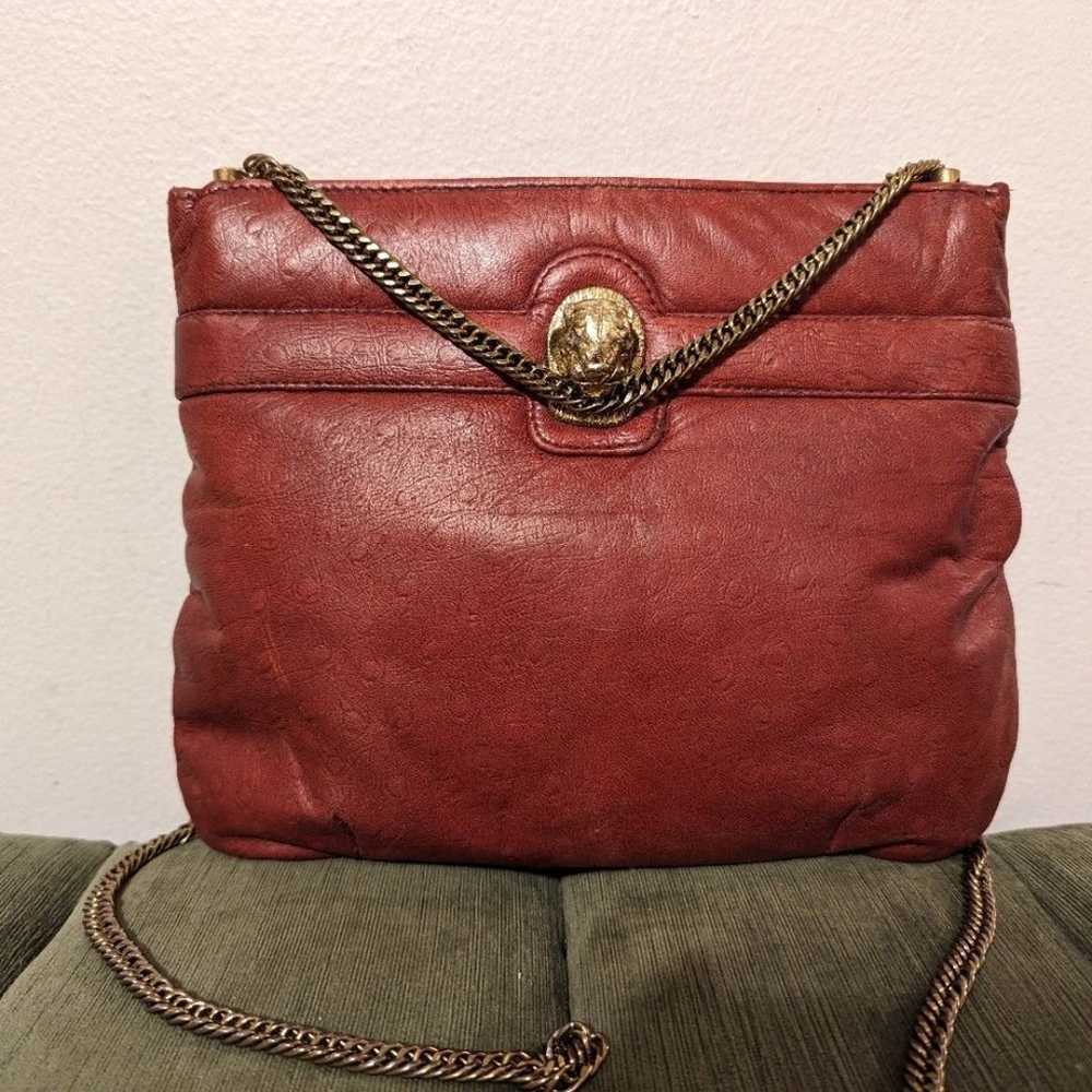 Vintage Ruth Saltz Shoulder Bag Retro 80s Burgund… - image 2