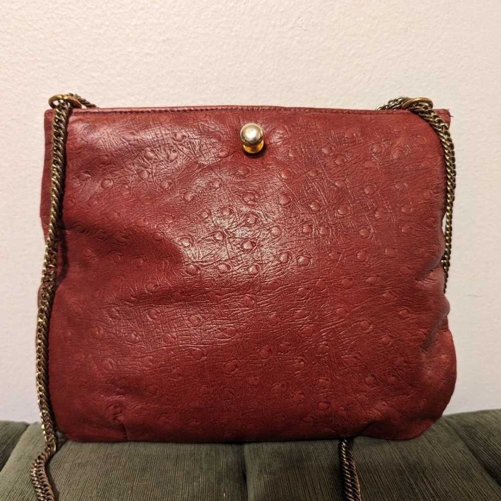 Vintage Ruth Saltz Shoulder Bag Retro 80s Burgund… - image 4