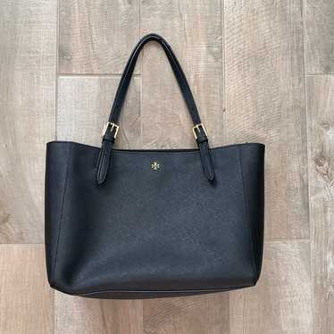 Tory Burch Tote Bag EUC Black Leather