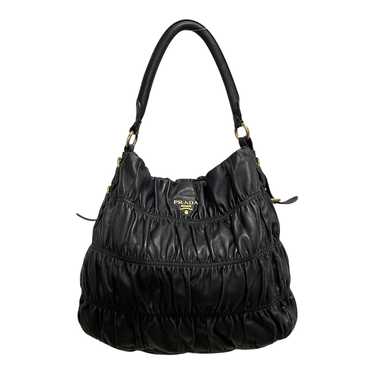 PRADA/Hand Bag/Leather/BLK/Saffiano