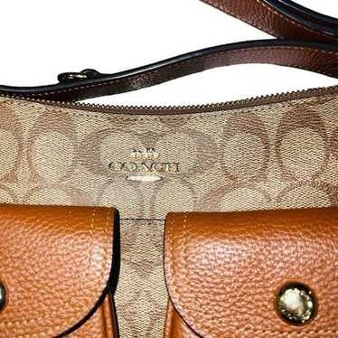 COACH Pennie Crossbody Signature Monogram Brown/Ta