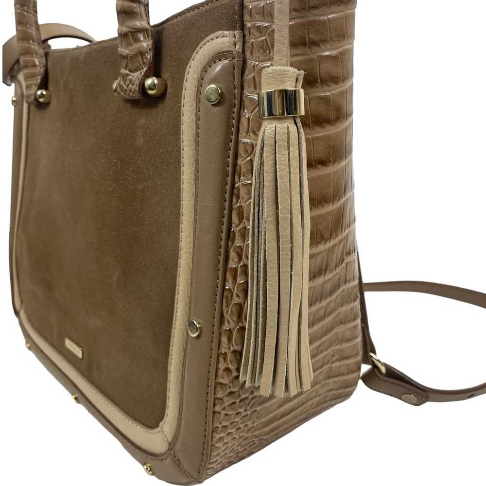 Brahmin Small Lena Satchel Bag Travertine Brevik … - image 10