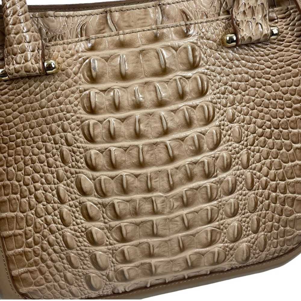 Brahmin Small Lena Satchel Bag Travertine Brevik … - image 11