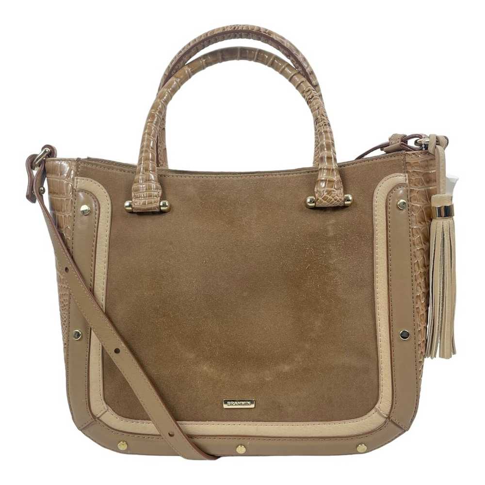 Brahmin Small Lena Satchel Bag Travertine Brevik … - image 1