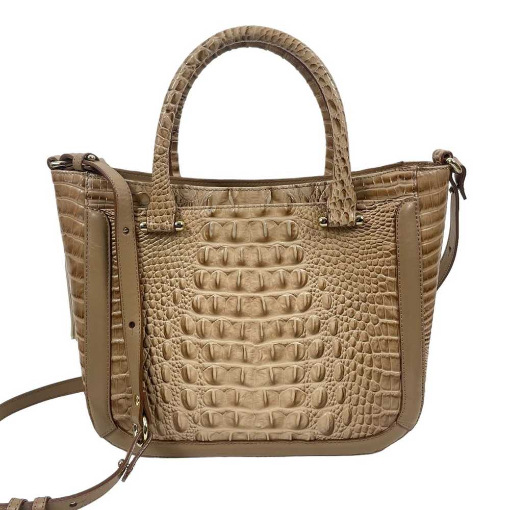 Brahmin Small Lena Satchel Bag Travertine Brevik … - image 2