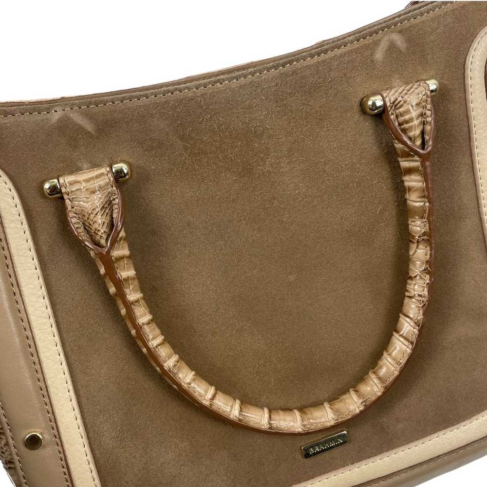 Brahmin Small Lena Satchel Bag Travertine Brevik … - image 6