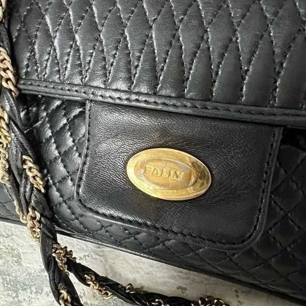 Bally Vintage Quilted Convertible Purse Braided C… - image 4