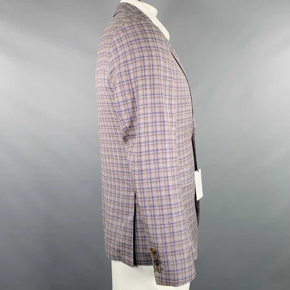 Paul Smith PAUL SMITH Grey Brown Navy Plaid Wool … - image 3