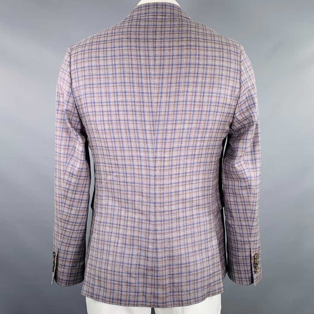 Paul Smith PAUL SMITH Grey Brown Navy Plaid Wool … - image 4